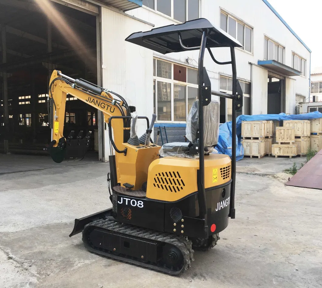 0.8 Ton Micro Small Crawler Rubber Track Excavator with Canopy