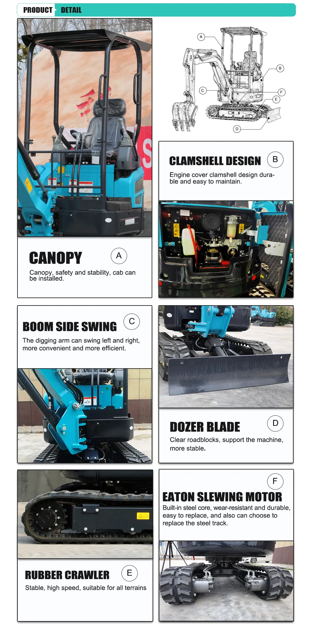 1.8 Ton Mini Crawler Excavator Jkw-20s with Euro 5 /EPA Certificate Engine for Europe / Us /Canada Market