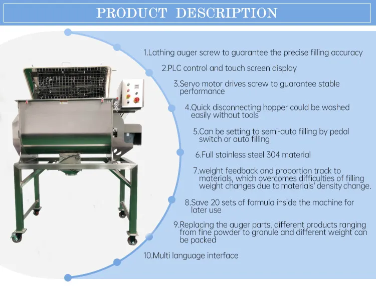 Big Size Horizontal Dry Powder Blender Machine for Food Mixing