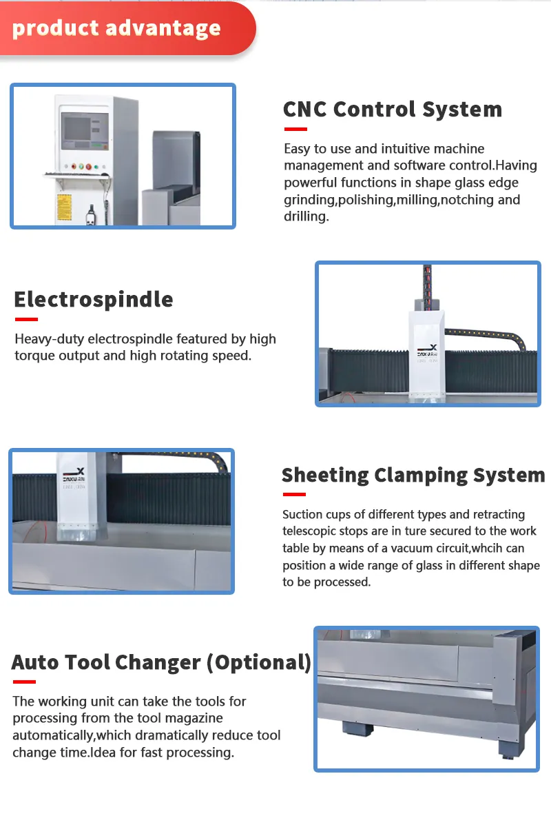 Direct Sales Zxx-C3018 Durable Glass Machining Center with Drilled Holes