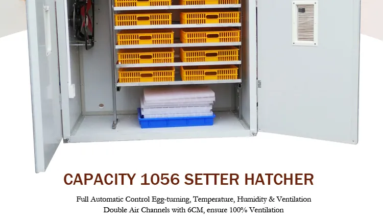 Farming Used Chicken Hatching 1056 Eggs Capacity Incubator Hatchery Machine