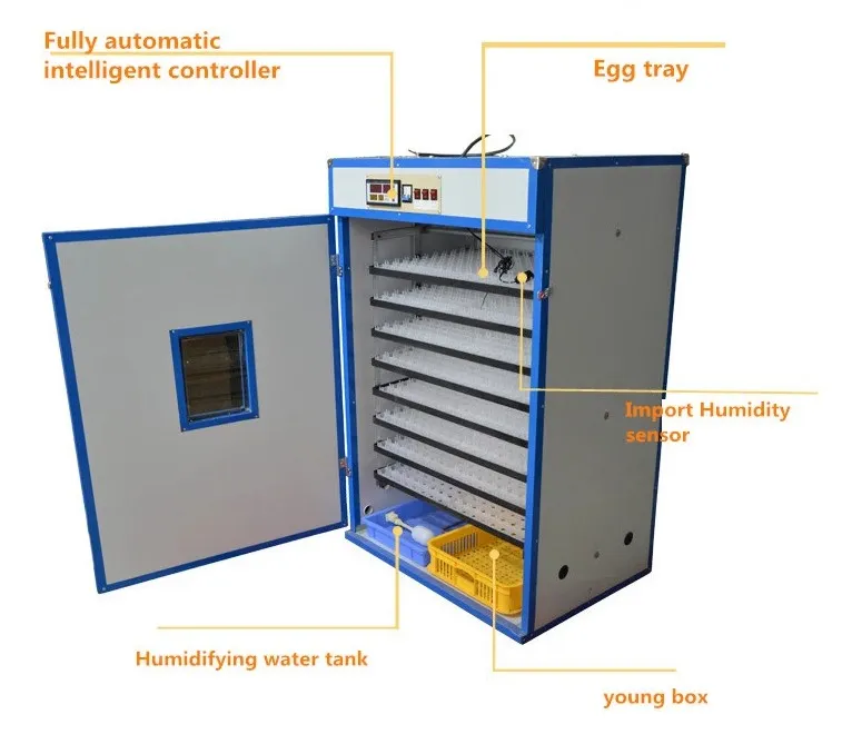 Fully Automatic 1056 Incubator and Hatcher/Egg Incubator Hatchery/Chicken Farm Poultry Equipment