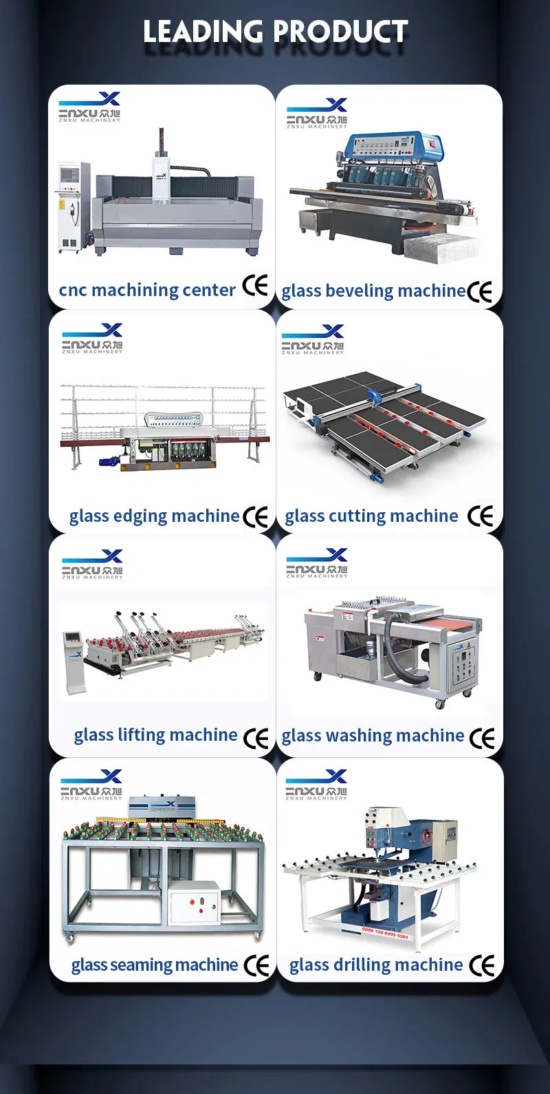 High Quality Zxx-C3018 CNC Glass/ Acrylic/Ceramic Tiles/Rock Plates Working Center